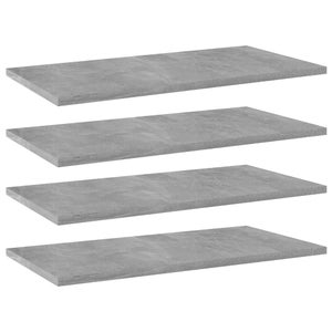 Mensola In Legno Nobilitato 100x20x1,8 Cm | Colore Grigio Cemento | Robusta E Pratica Per Parete