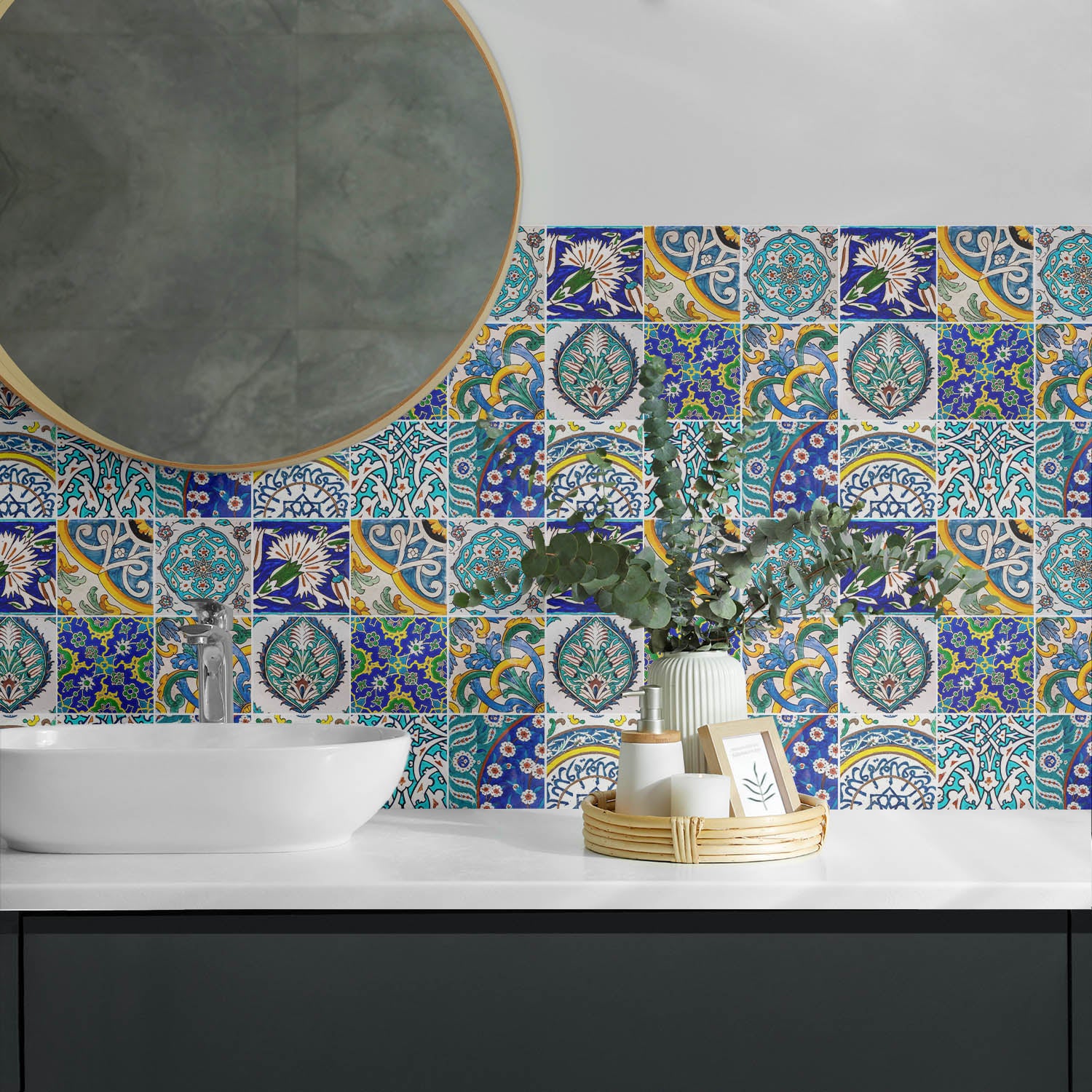 Panneaux muraux décoratifs, panneaux en PVC | 6x60x30 cm |Motifs céramiques en mosaïque - 4