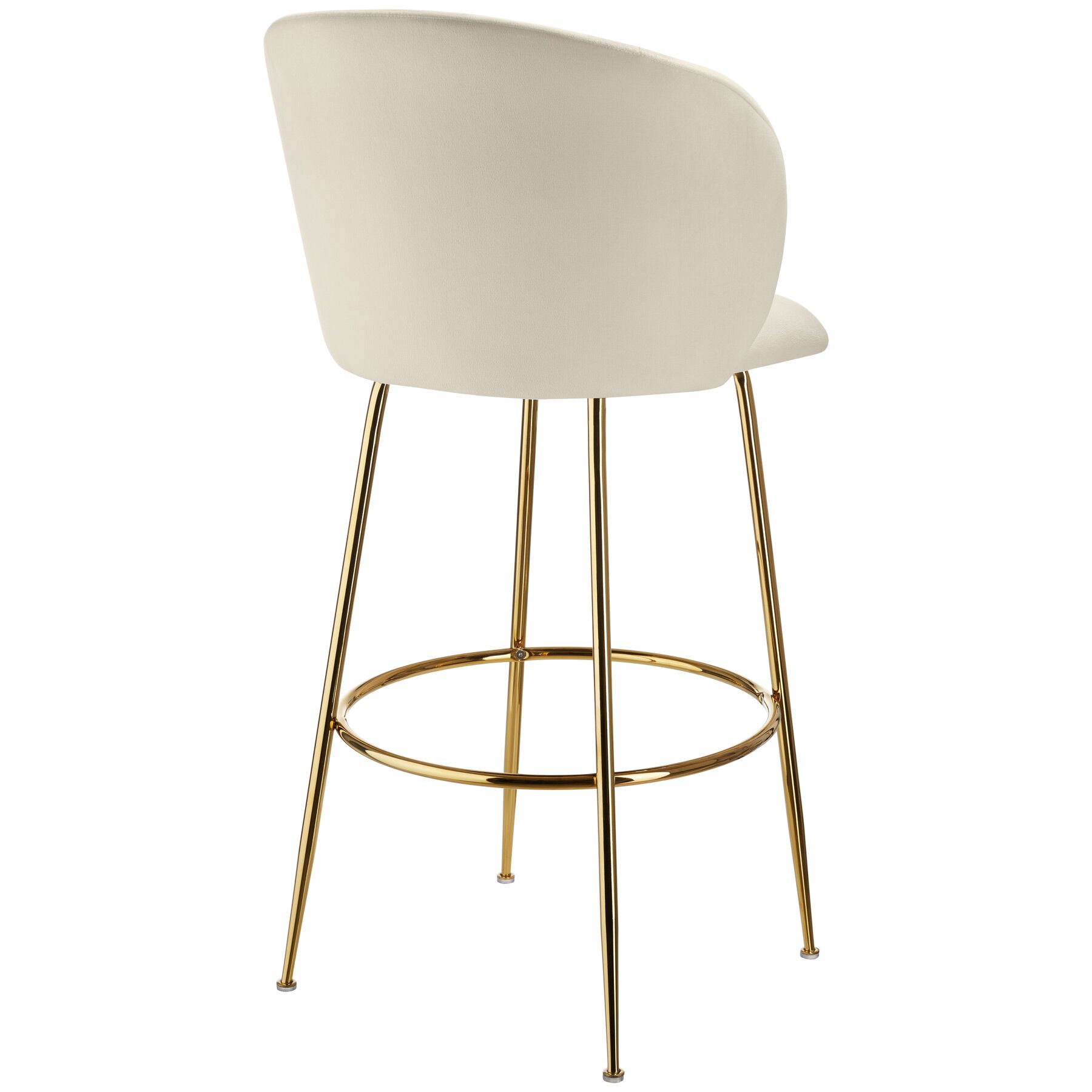 Taburete alto LUANA con respaldo y aterciopelado - 4