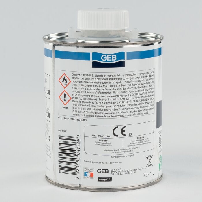 Colle PVC GEBSOPLAST GEL+ boite 1 L - 4
