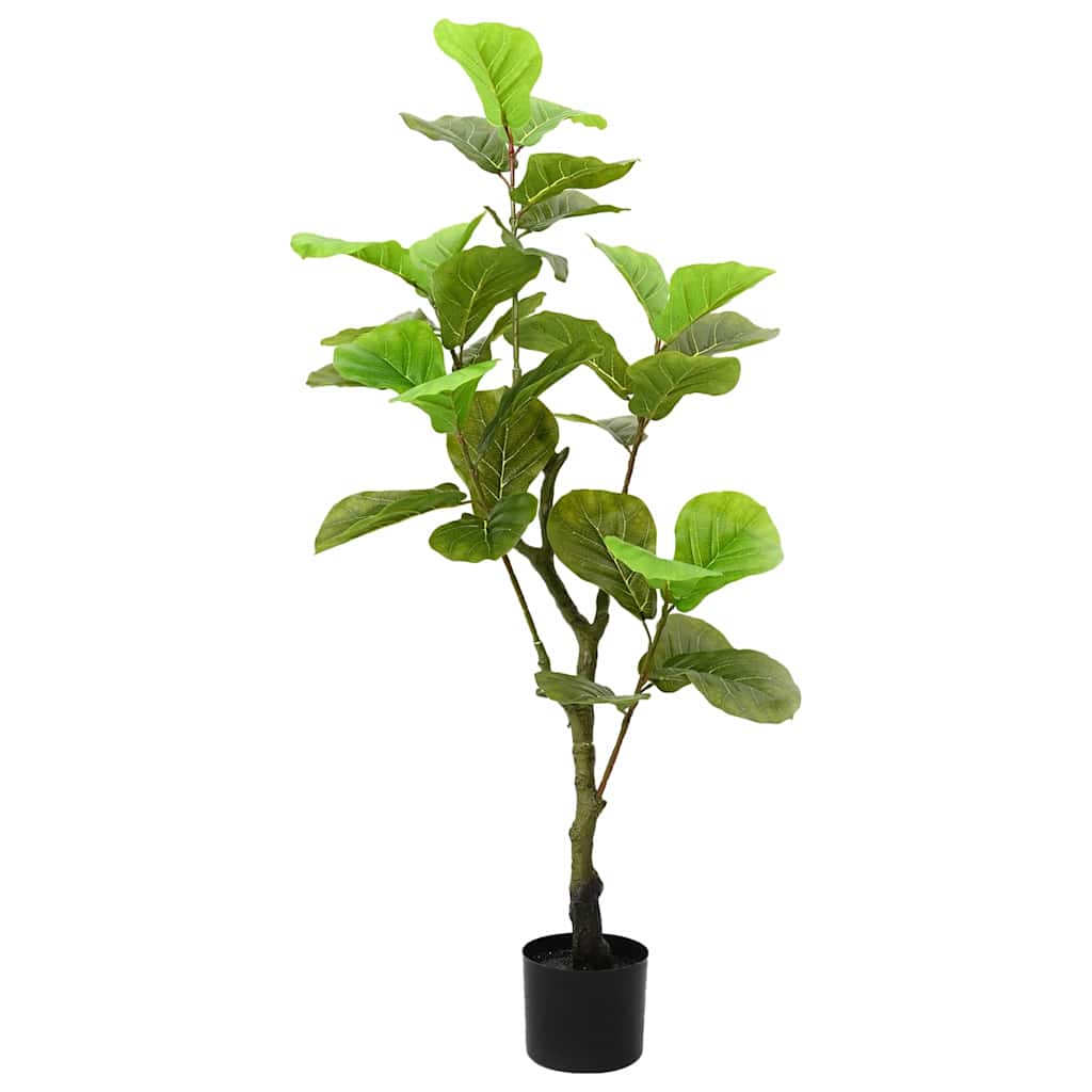 Briful Plante artificielle de 43 cm comme de véritables ficus artificiels dans un pot noir - Plante décorative pour rebord de fenêtre, salon, salle de bain