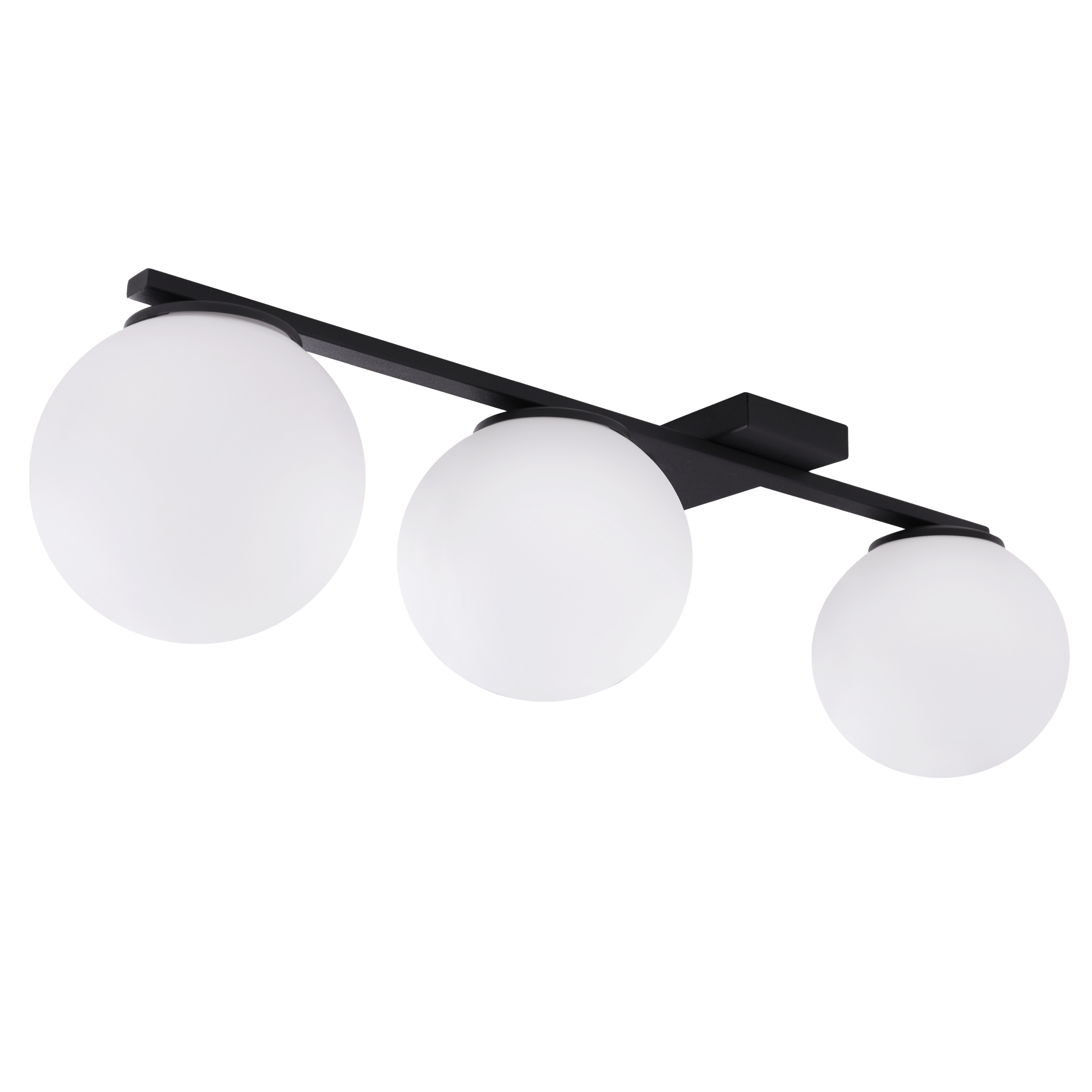 Lampa sufitowa wisząca Alta czarna nowoczesna 3xE14 klosz kula biała Light Home LH