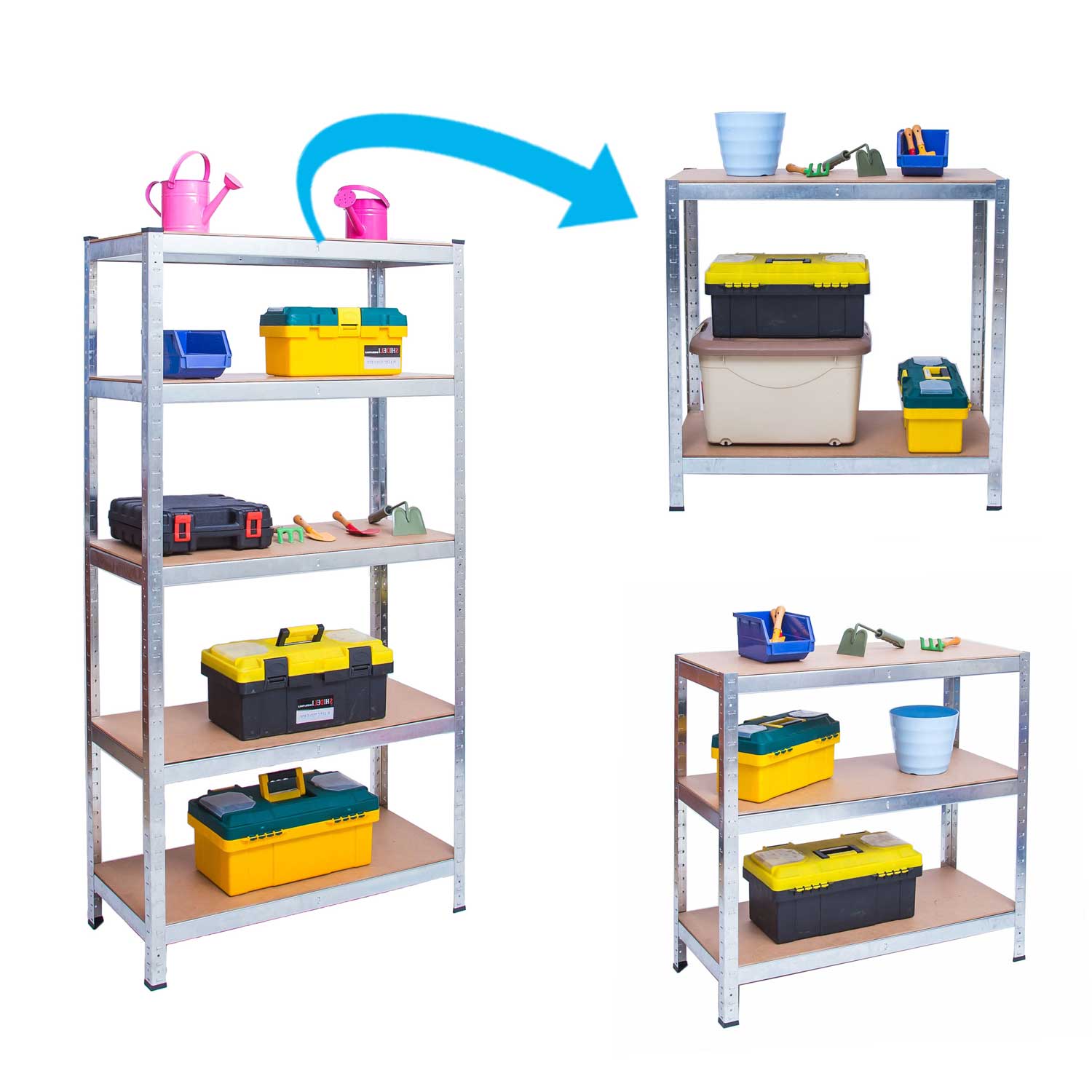 Étagère de rangement en métal 180 x 100 x 50 cm Humberg 4849 - 5