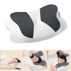 Oreiller Ergonomique Orthosleep - Mousse Mémoire De Forme Haute Densité, Soutien Cervical 6 Zones, Noir