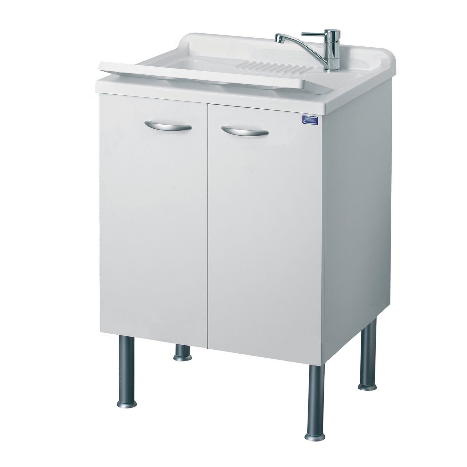 Bac à laver - IDRALITE - Garden - Meuble en PVC - Blanc Bac à laver - IDRALITE - Garden - Meuble en PVC - Blanc
