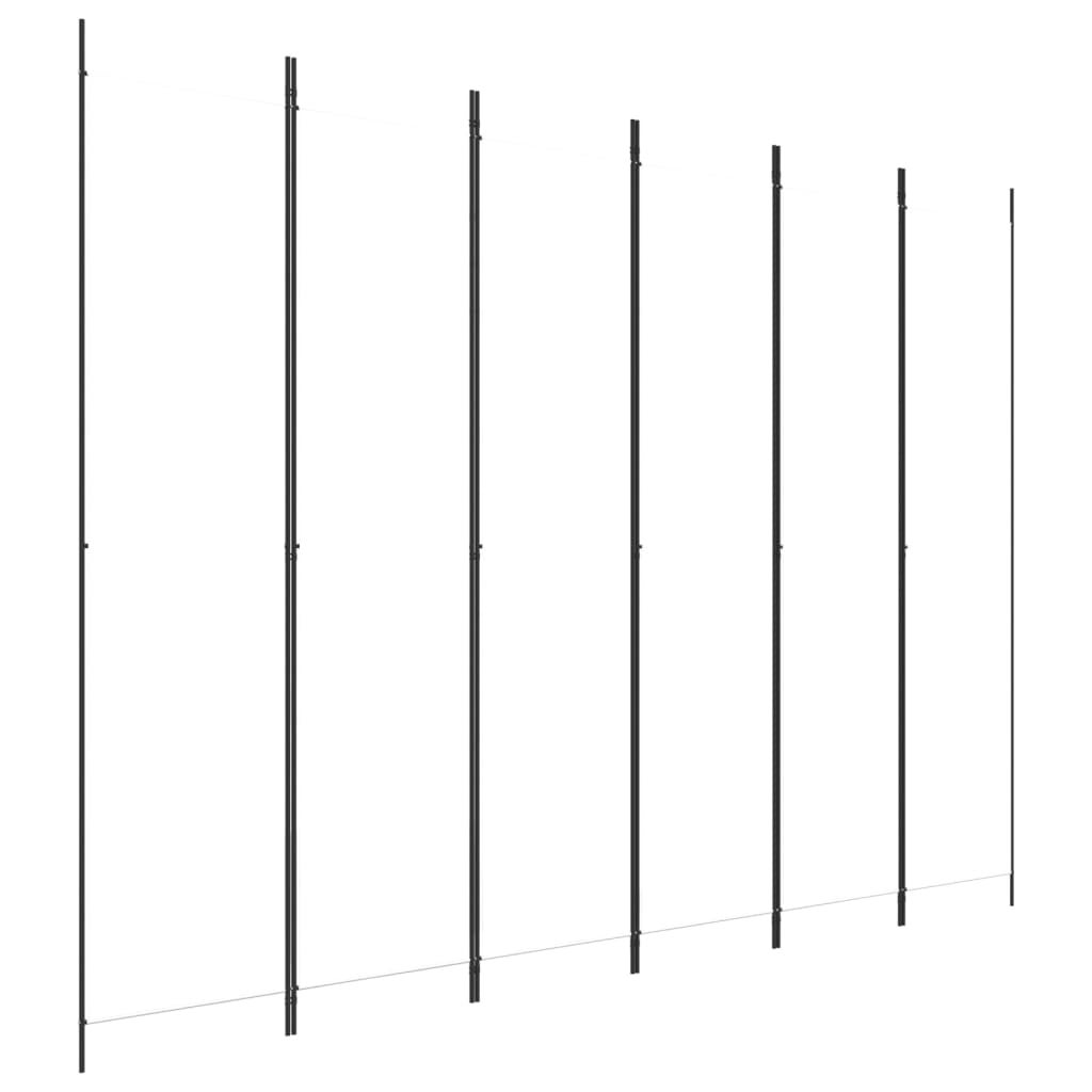 Paravent à 6 panneaux blanc 300 x 220 cm tissu - 2
