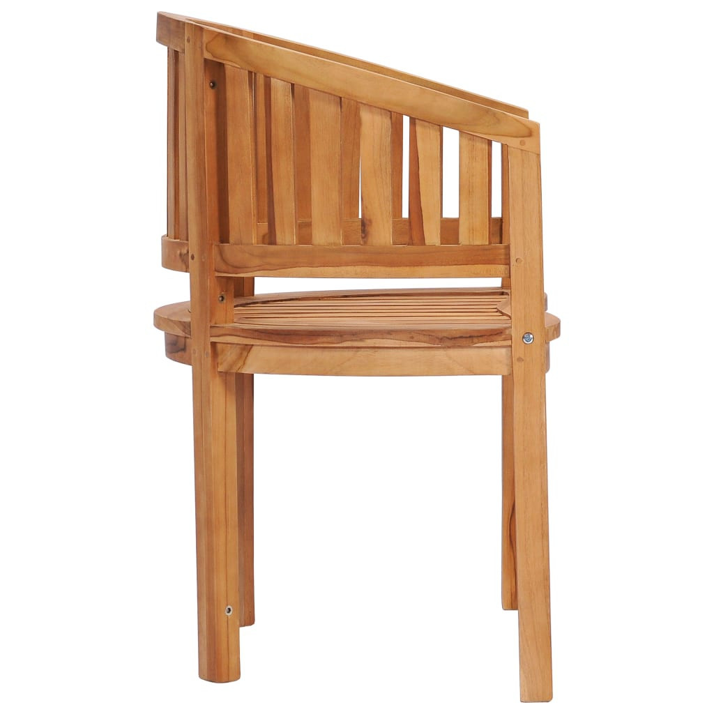 Chaise en forme de banane Bois de teck solide - 3