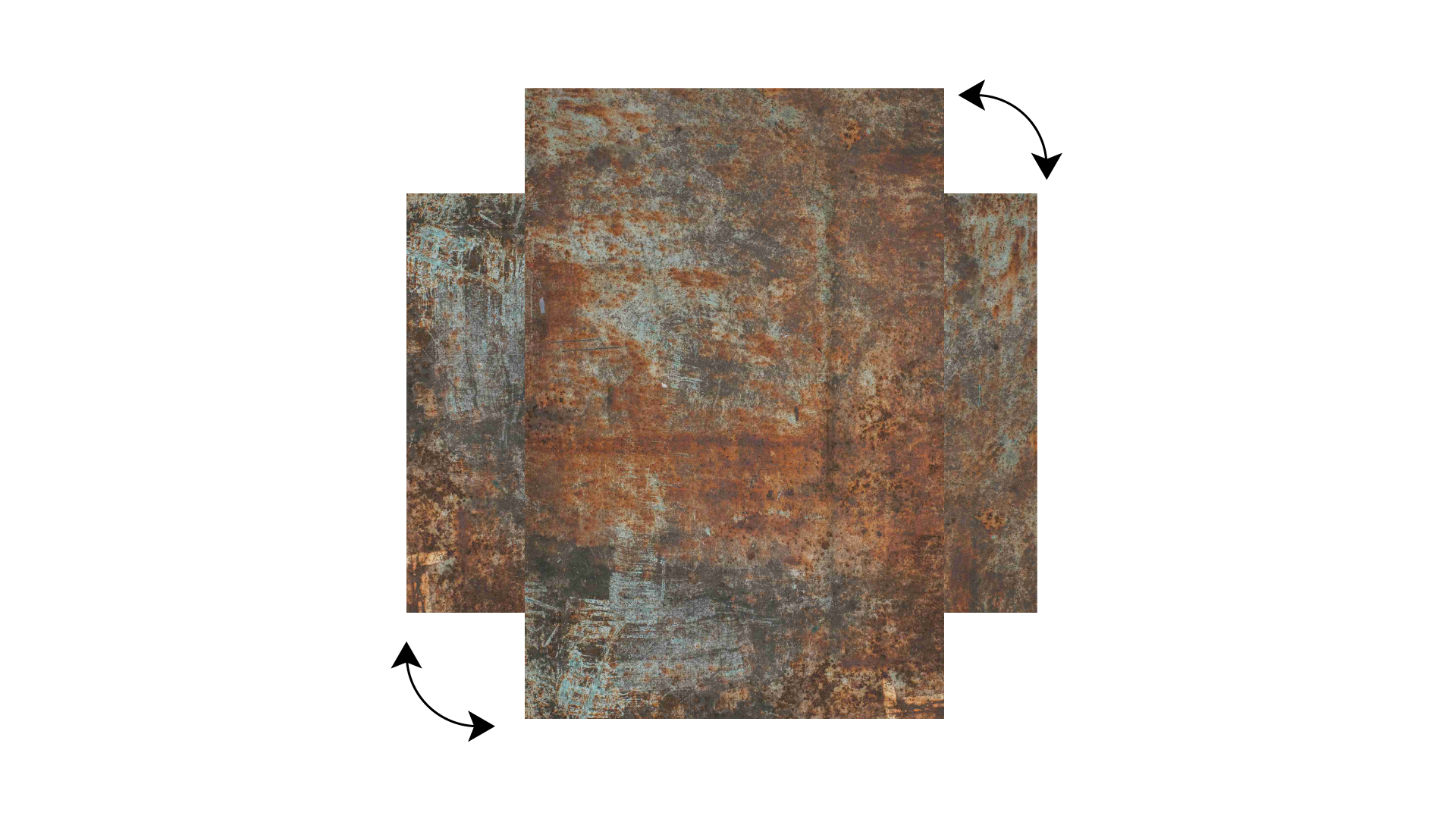 Tableau Magnétique en Métal Style Rouille 90x60cm, MetalBoards pour tout type d'Aimants - 5