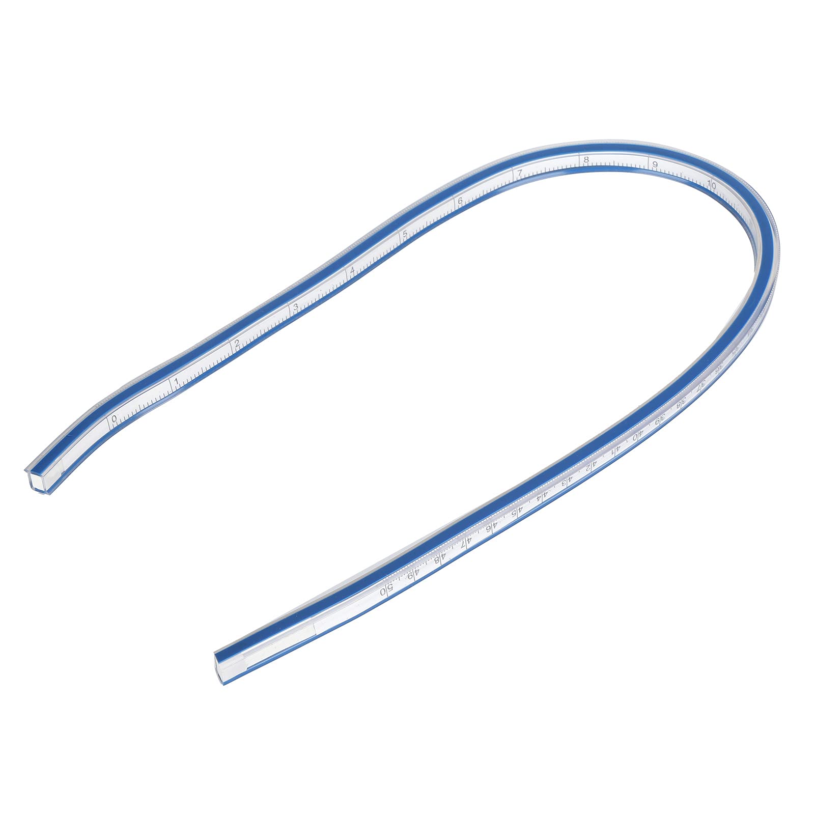 Règle courbe flexible en plastique, échelle métrique, outil de mesure souple pour le dessin et la couture (règle serpent de 50 cm) - 6