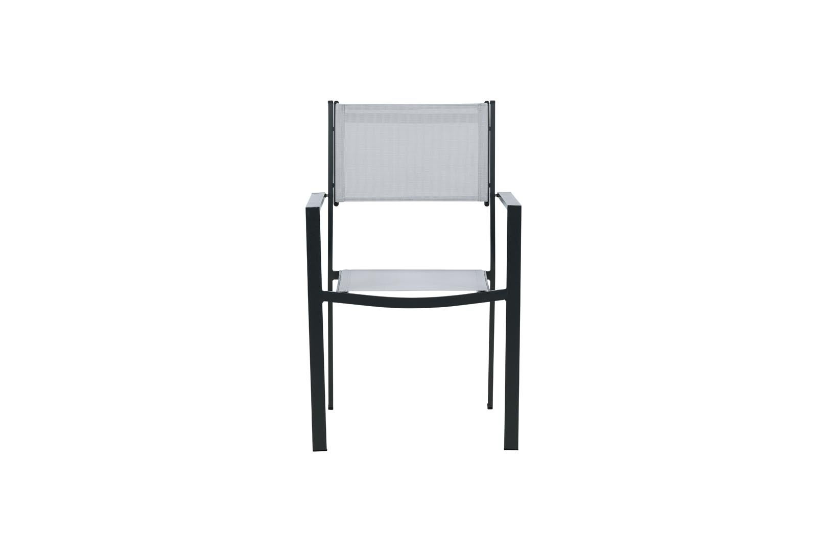 Copacabana krzesło ogrodowe ogrodowe szary, czarny.