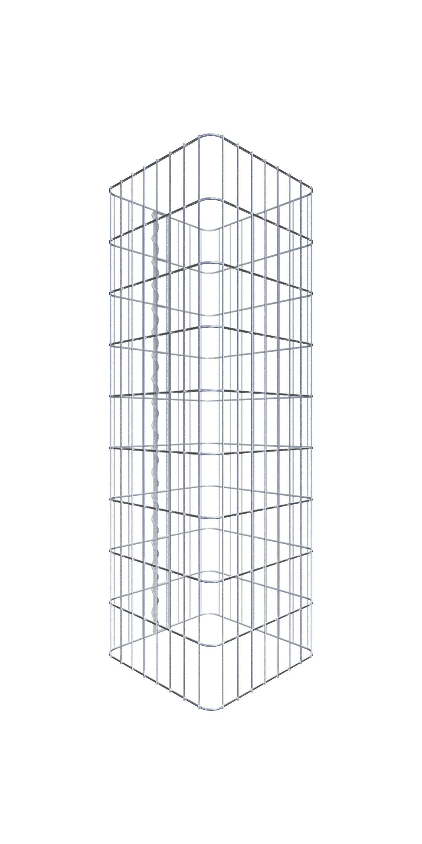 Kolumna gabionowa 42 x 42 cm, kwadrat MW 5 x 10 cm - Wysokość: 0,90 m