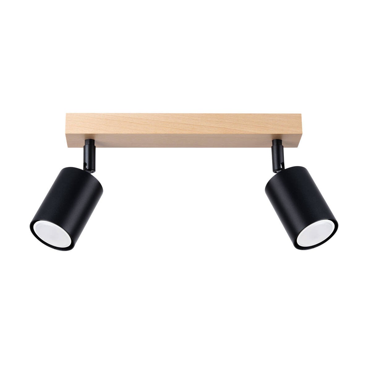 Lampa sufitowa wisząca Verdo czarna-drewno 2xGU10x10W wym: 17,5 x 30 x 46 cm metal Sollux Lighting