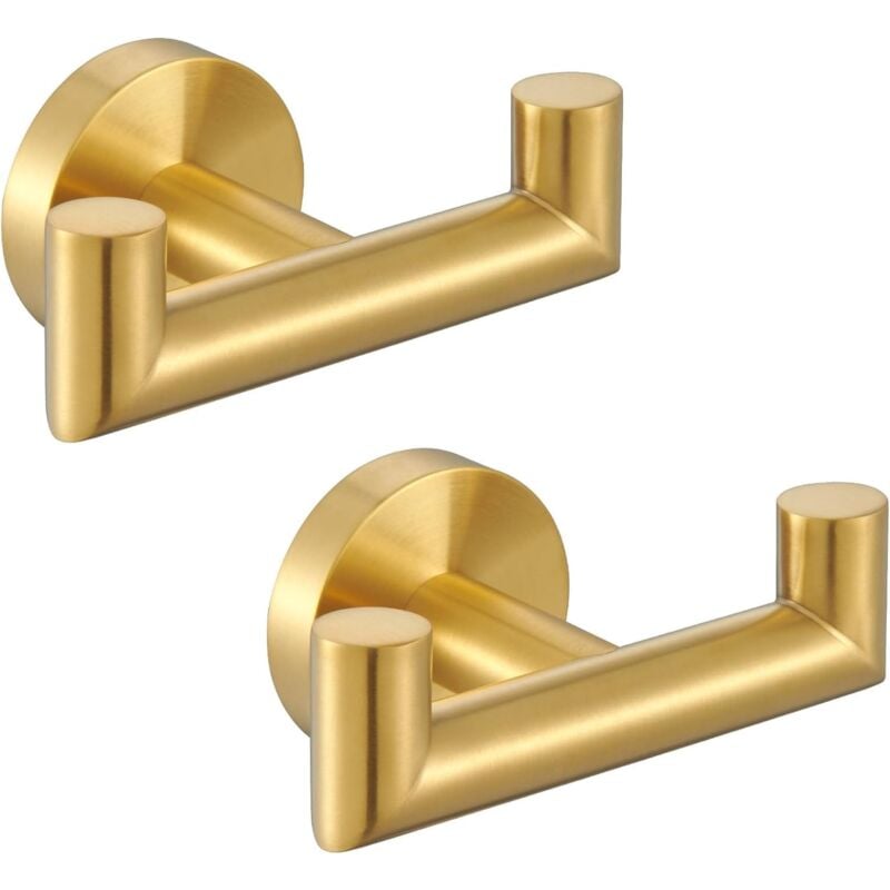 sztuki haczyków ściennych stal nierdzewna SUS na szlafrok wieszak na ręcznik do łazienki uchwyt na ścierkę kuchenną wieszak na płaszcze złoty