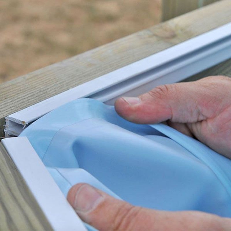 Gre Canelle PVC Liner de piscine rectangulaire 551 long 351 large 119 profond cm UV Durable Etanche 790087 - Beige - 4