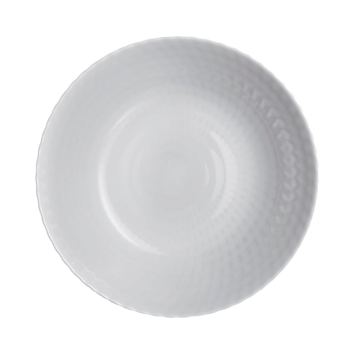 Luminarc H4989 Piatto Feston In Vetro Temperato | Diametro 28 Cm | Opale Bianco | Resistente E Elegante