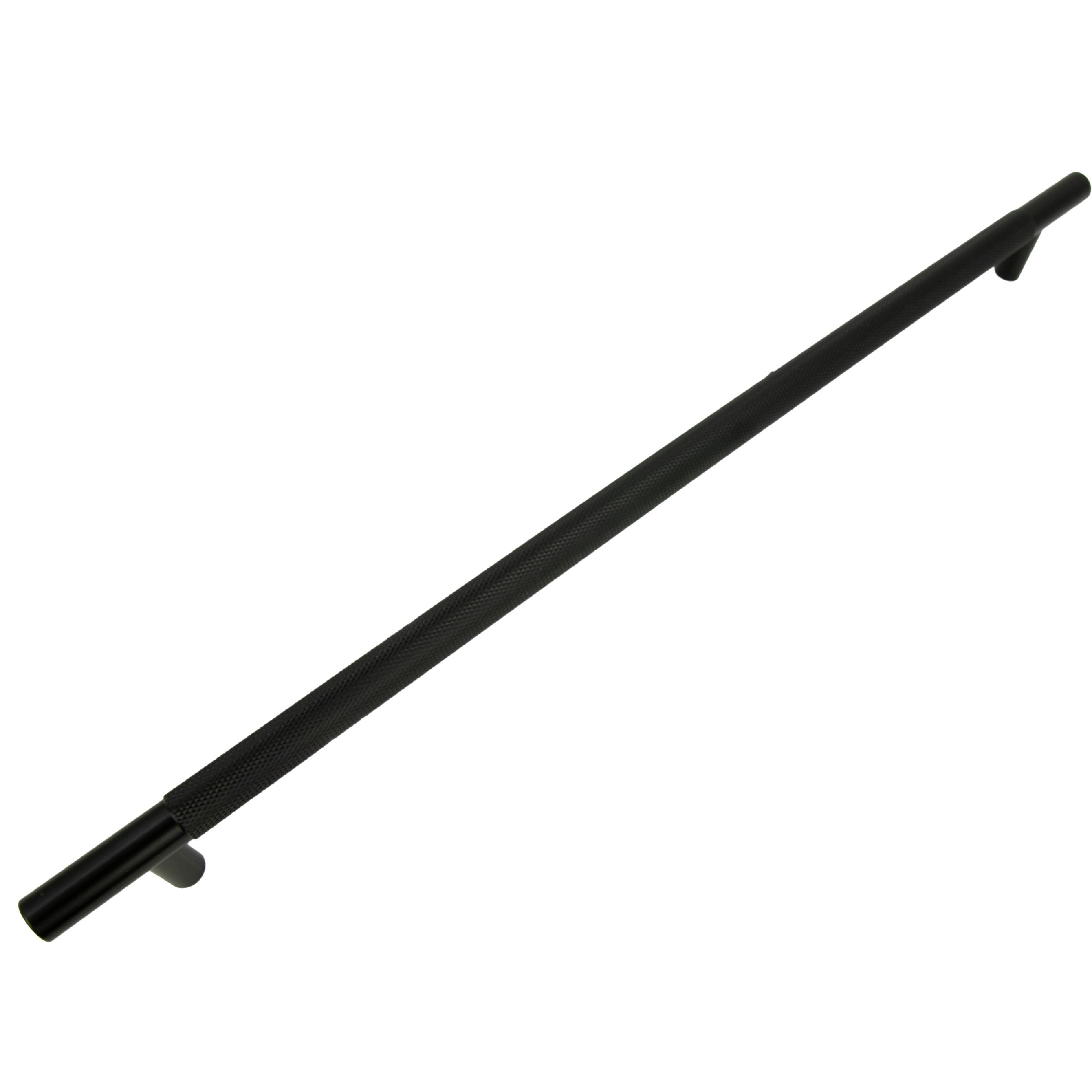 Uchwyt meblowy reling ryflowany 320 mm czarny