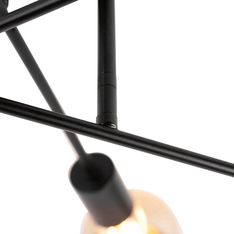 Industrialna lampa sufitowa czarna 6 świateł - Sydney - 4