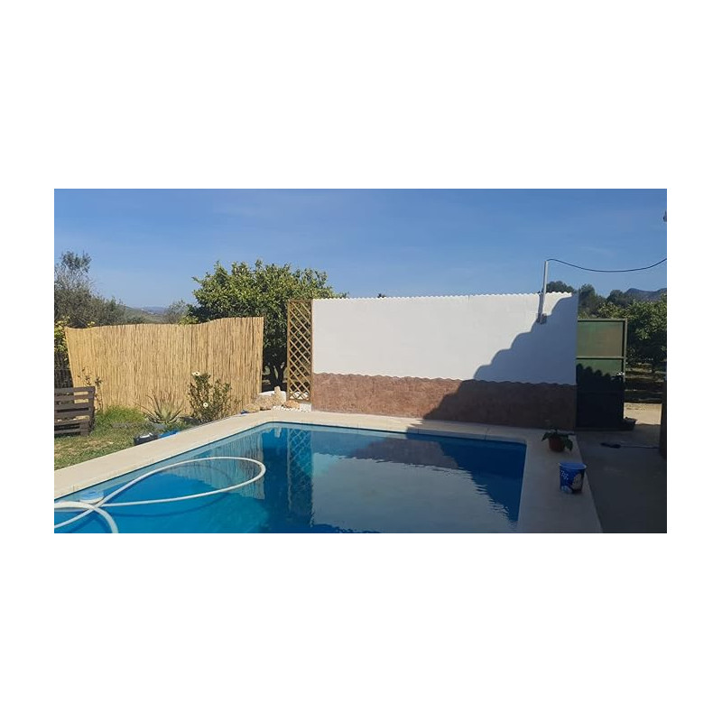 Canniccio naturali per giardino, 1,5 x 5 m, utili per Giardini e Balconi, Frangivento, occultamento al 95%. - 3