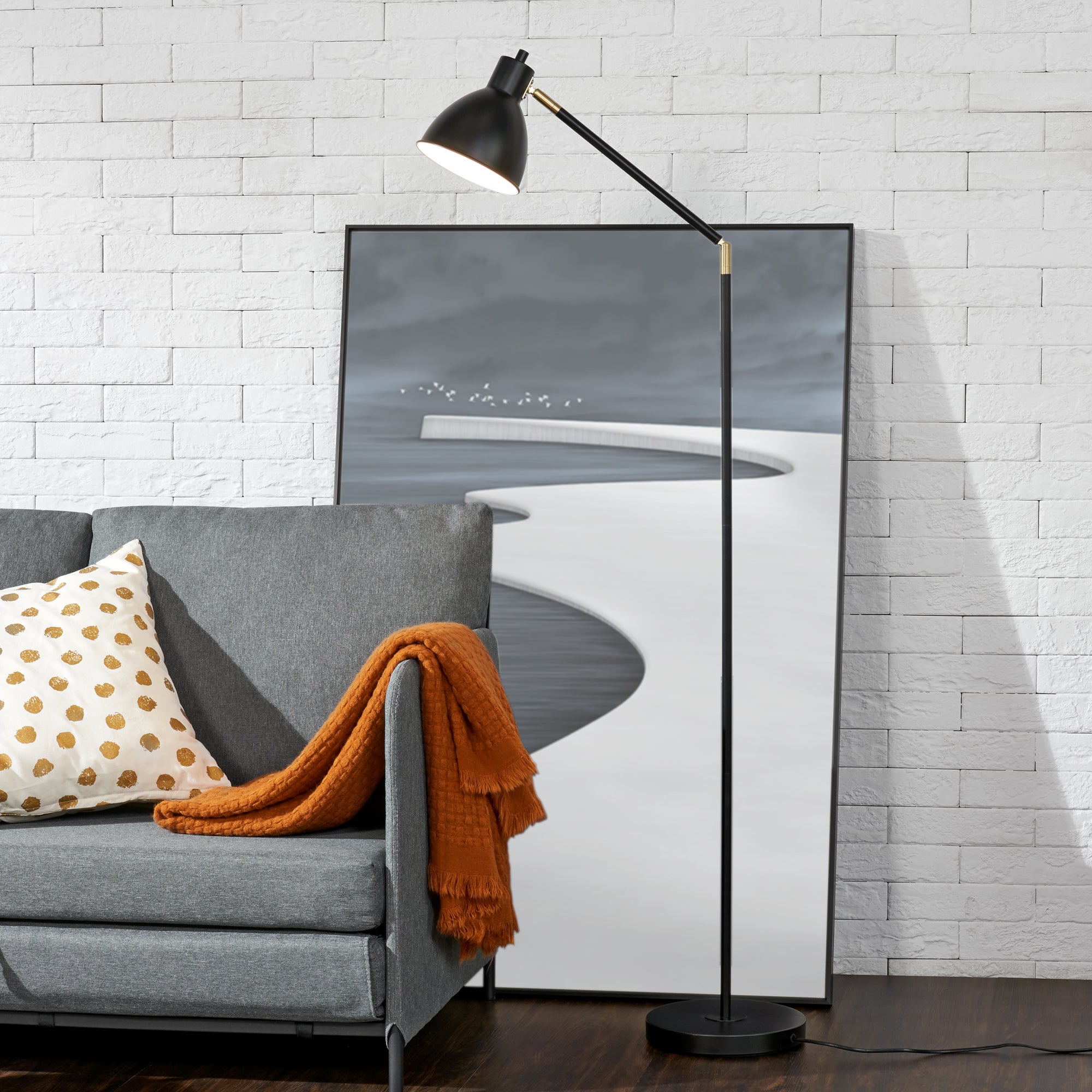 HOMCOM Lampada A Stelo, Lampada Da Terra Design, Lampada Piantana Con Luci A Led Bianco Caldo 12w Argento 22x22x144cm~b31 260