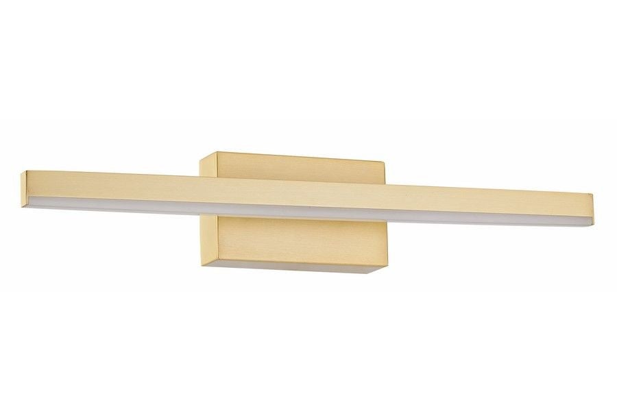 Kinkiet ścienny Linea złoty LED 5W 4000K 350lm styl nowoczesny wym: 7 x 40 x 8 cm tworzywo sztuczne IP44 Reality