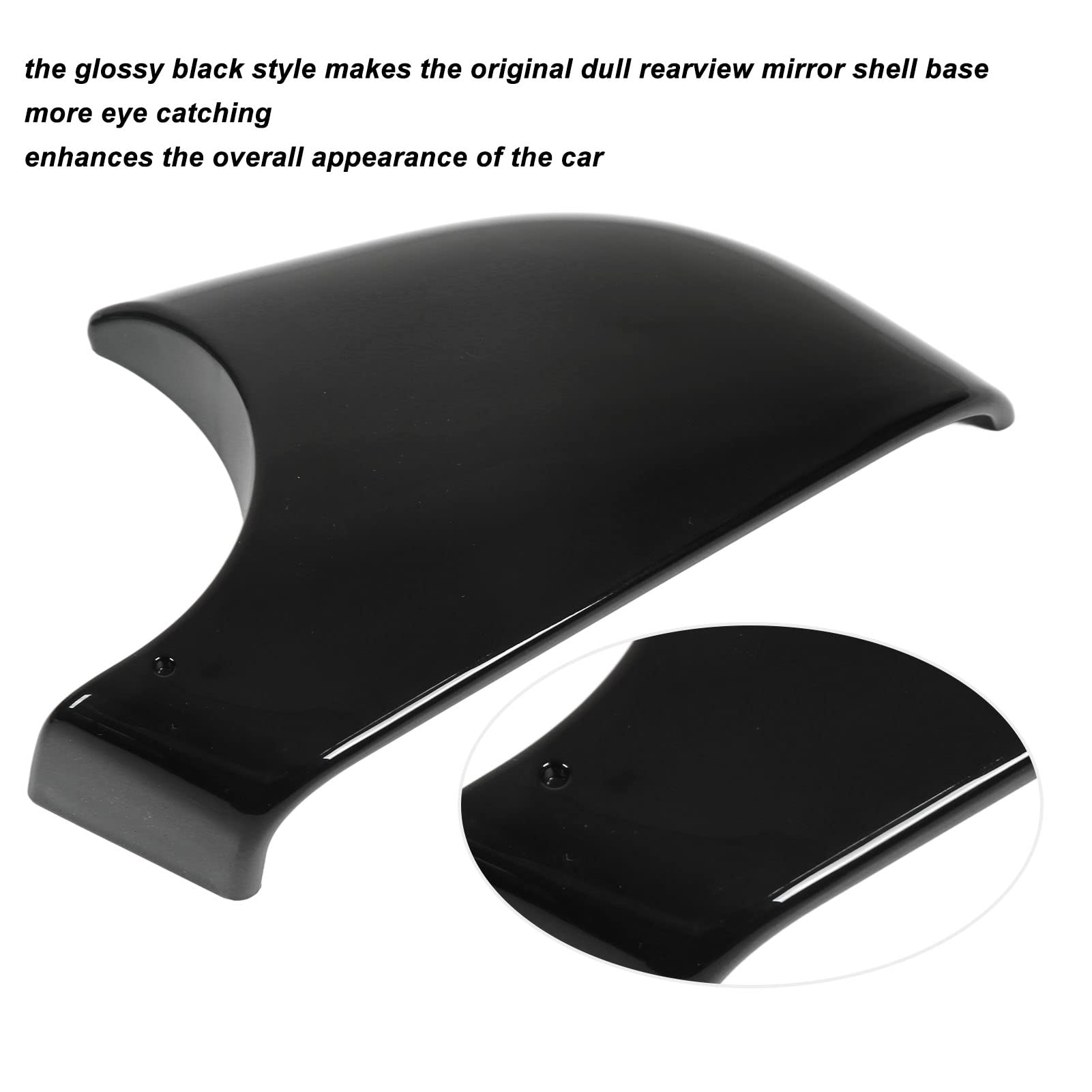 pezzi Copri specchietto retrovisore porta nero lucido Copri specchietto retrovisore sinistro destro di ricambio per Tesla Model Y - 6