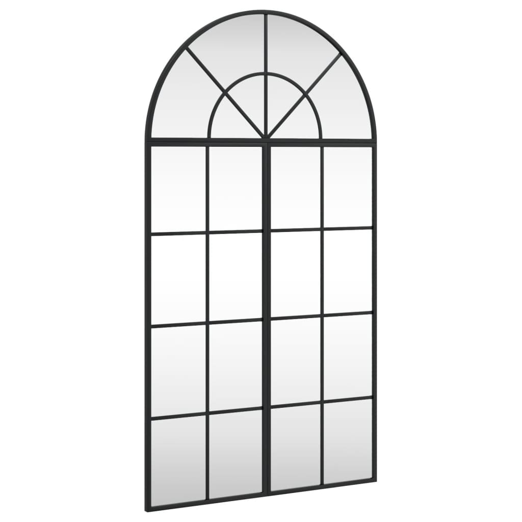 Miroir mural noir 60x110 cm arche fer vidaXL - 6