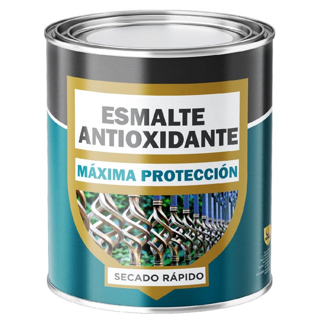 Pintura Esmalte Antioxidante SPSIL 125ml Oro, Aplicación Directa sobre Óxido y Hierro, Protección Anticorrosiva, Acabado Brillante