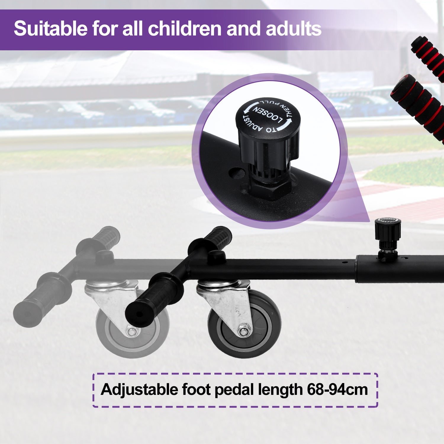 Gyroor Accessorio per sedile scooter bilanciamento K1, accessorio per hover board, con lunghezza del telaio regolabile, compatibile con scooter bilanciante da 16,5 cm, 20 cm, 25 cm, per bambini e
