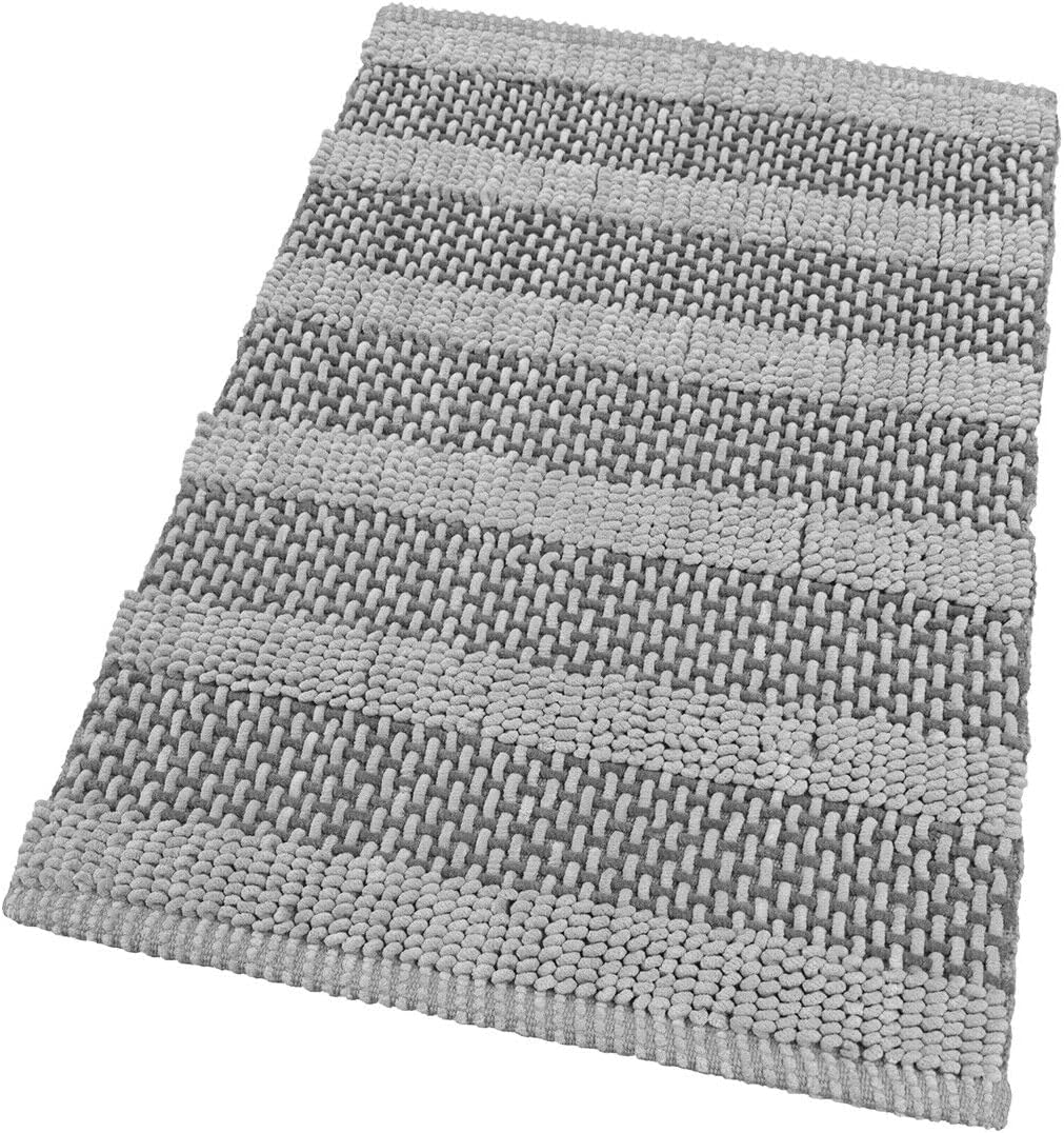 Dywan Do Sypialni Dywanik Przyłóżkowy 60x120 Cm Łazienka Tkana Bawełna Trójwymiarowy Miękki Chłonny Szary