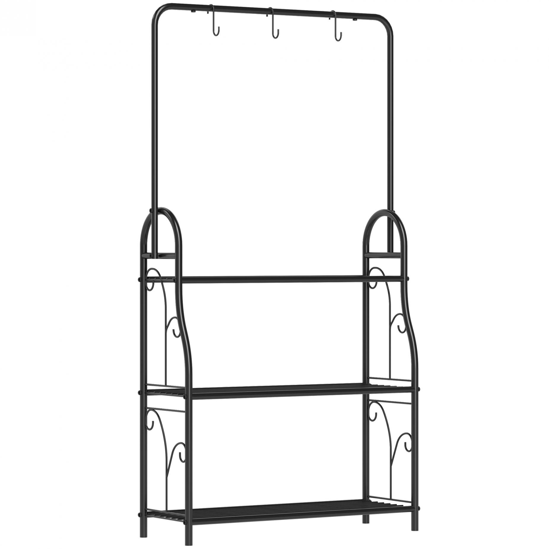 Supporto per fiori in ferro battuto multistrato, supporto per piante da interno per esterni alto grande porta piante resistente, mensola angolare per mensole da giardino portavasi ( Size : 100x40x102c
