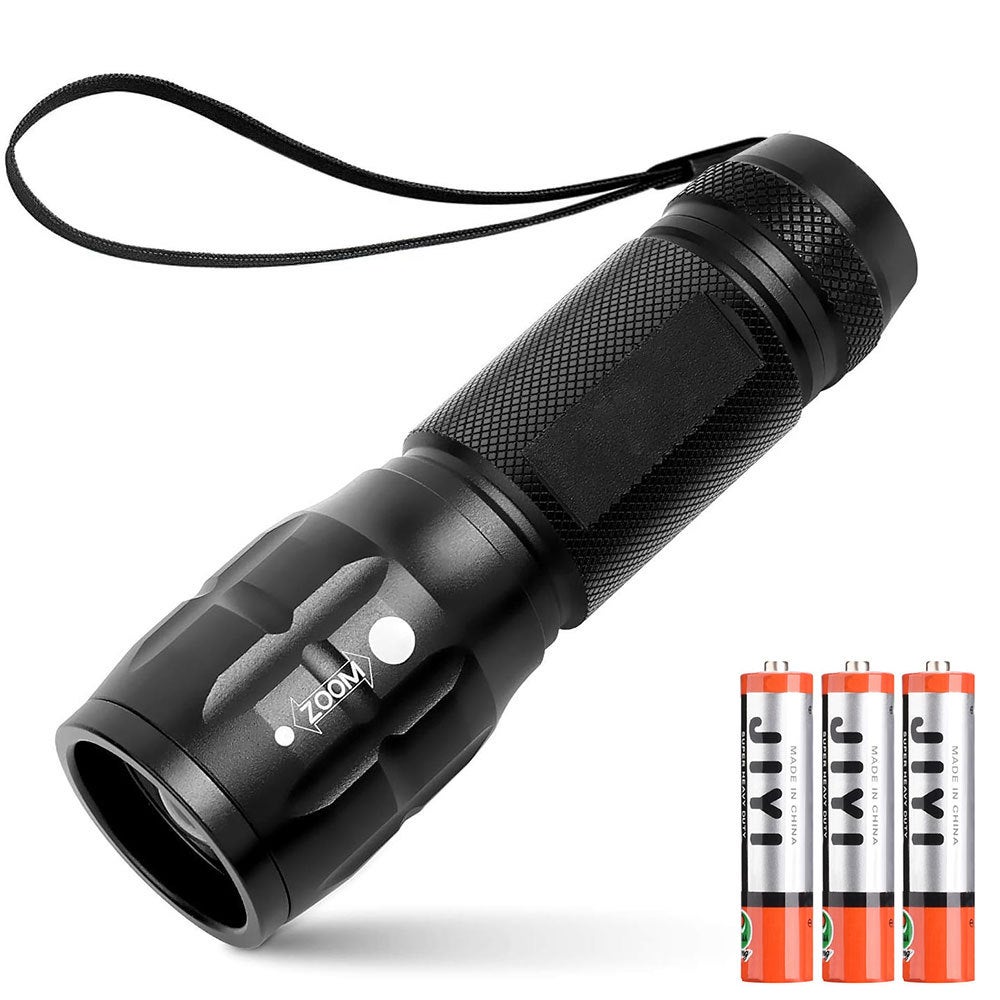 Lepro Latarka L8000 Mocna, Latarka z Regulowanym Zoomem Wodoodporna IPX4, 3 Baterie AAA w Zestawie, Militarna LED z Aluminium do Campingu, Wędrówek