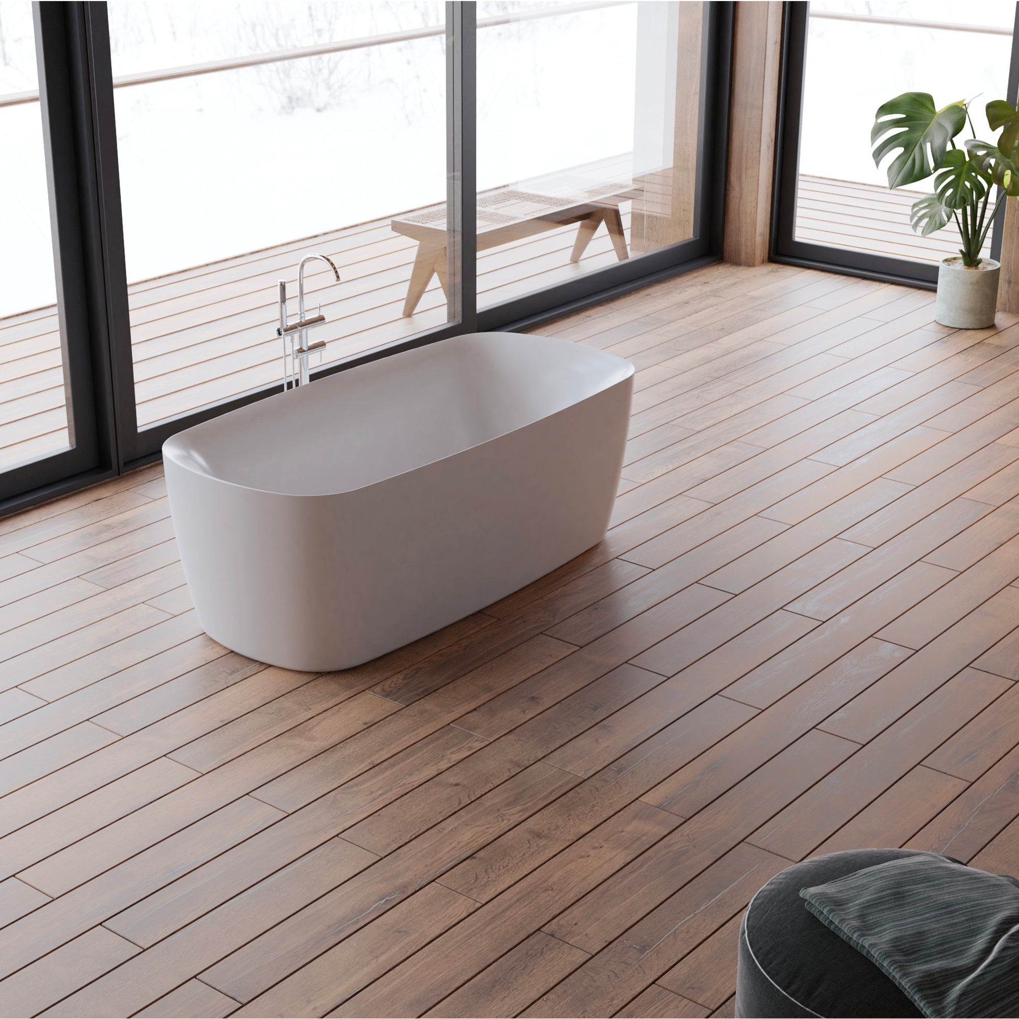 Baignoire Ilot Swing 170 blanche 170 x80 x58 cm, by SPALINA - 7