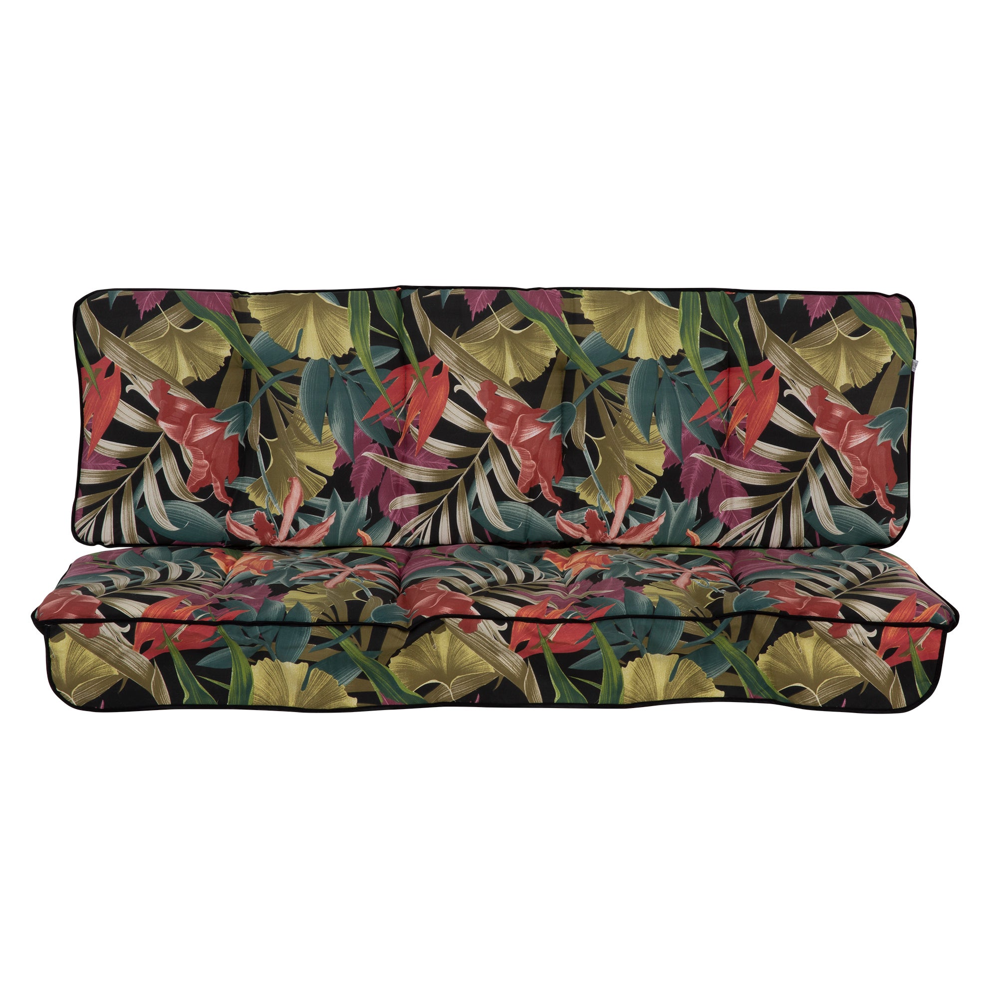 Poduszki na huśtawkę ogrodową 150 cm Latina wielokolorowy wzór w liście Patio