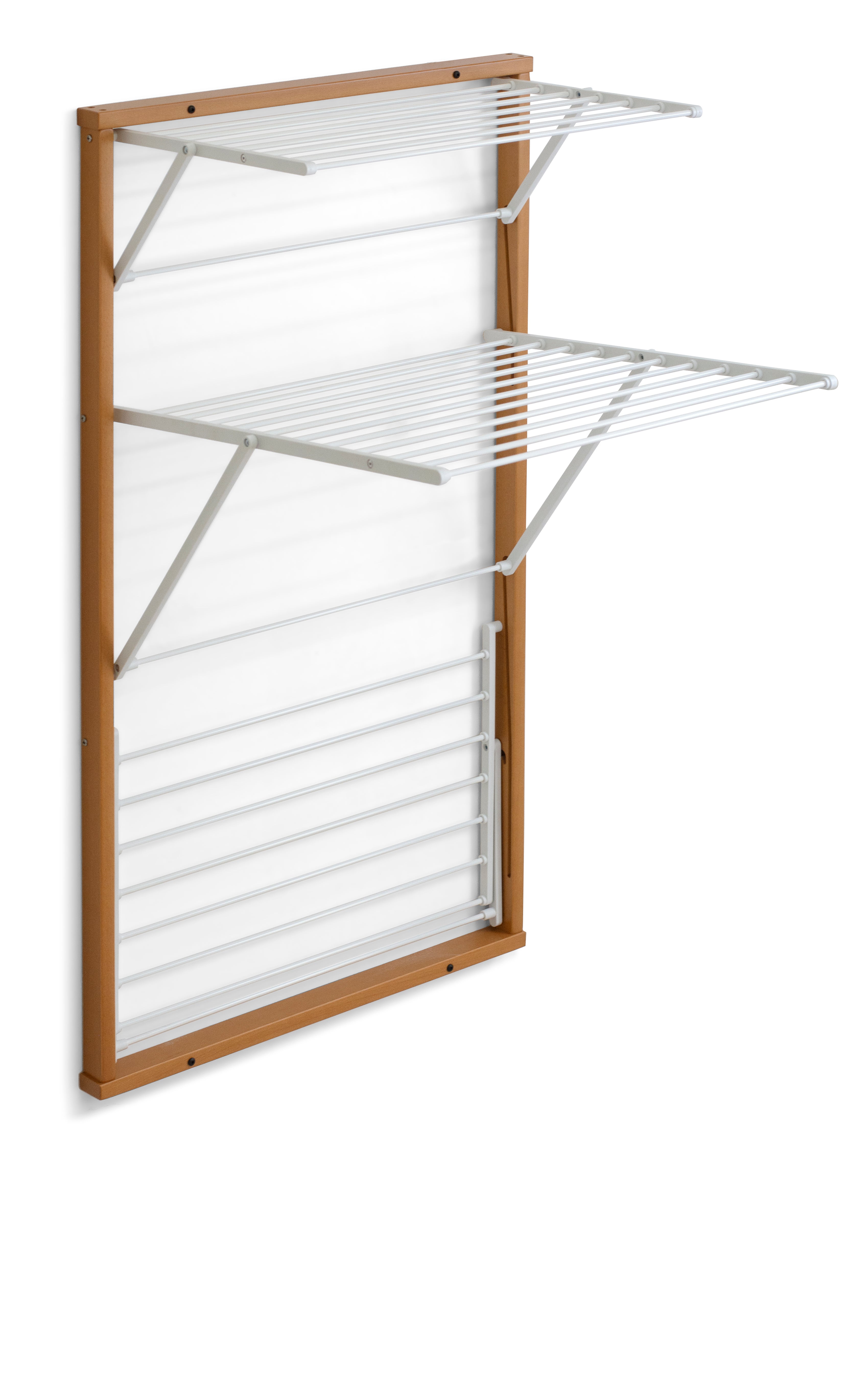 ARIT - KARIM Étendoir à Linge Mural, 15 mètres de corde à linge, facile à fixer au mur, 4 chevilles incluses - Couleur cerise - 2