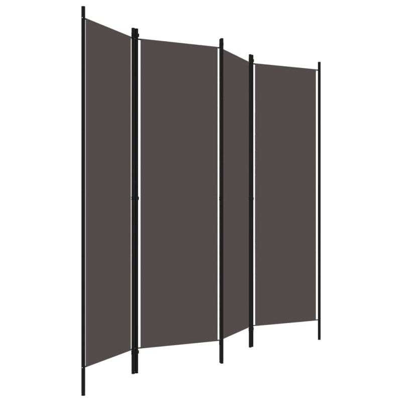 Cloison de séparation 4 panneaux Anthracite 200x180 cm - 3