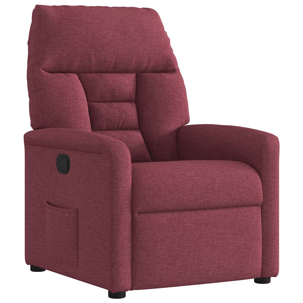 Fauteuil inclinable Rouge bordeaux Tissu | Leroy Merlin