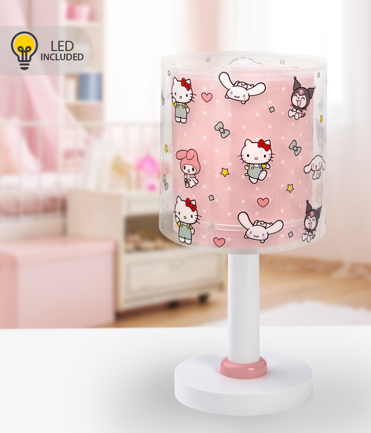 Lampka nocna LED Hello Kitty &amp; Friends, Kuromi, My Melody und Cinnamoroll dla dzieci