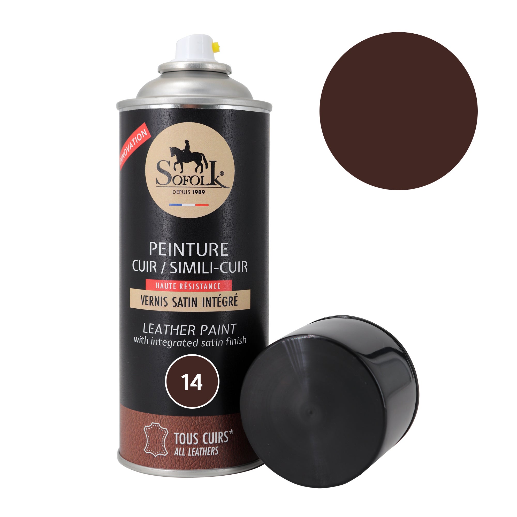 Coconix Balsamo Colorante Per Pelle E Vinile - Marrone Scuro | Ripristina Divani, Sedie Auto E Sedili | Formula Flessibile E Durevole, Facile Da Applicare, Risultato Naturale