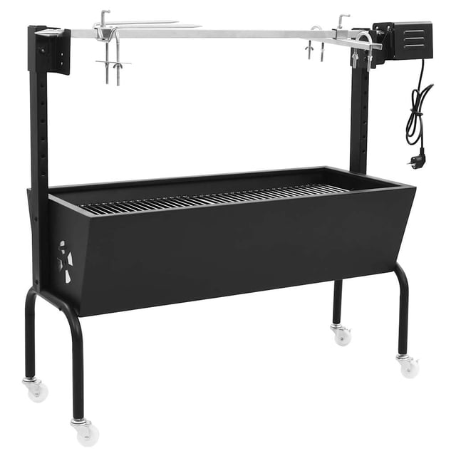 Girarrosto elettrico per barbecue. Acciaio inossidabile