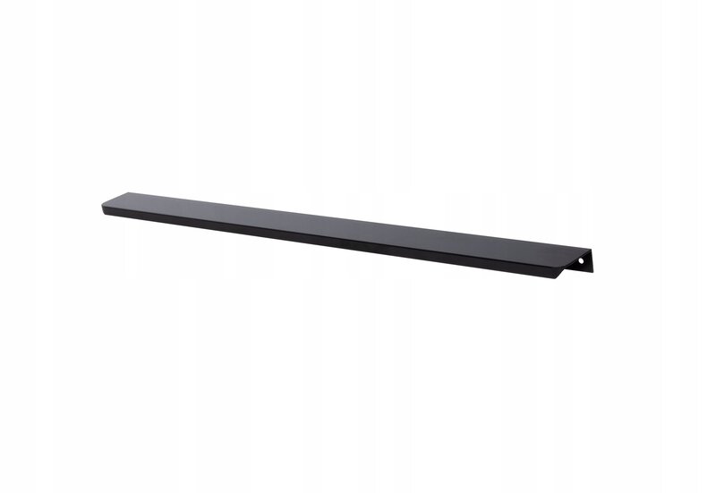 Ua06r Mâner de mobilier din aluminiu semilucios negru 100 cm