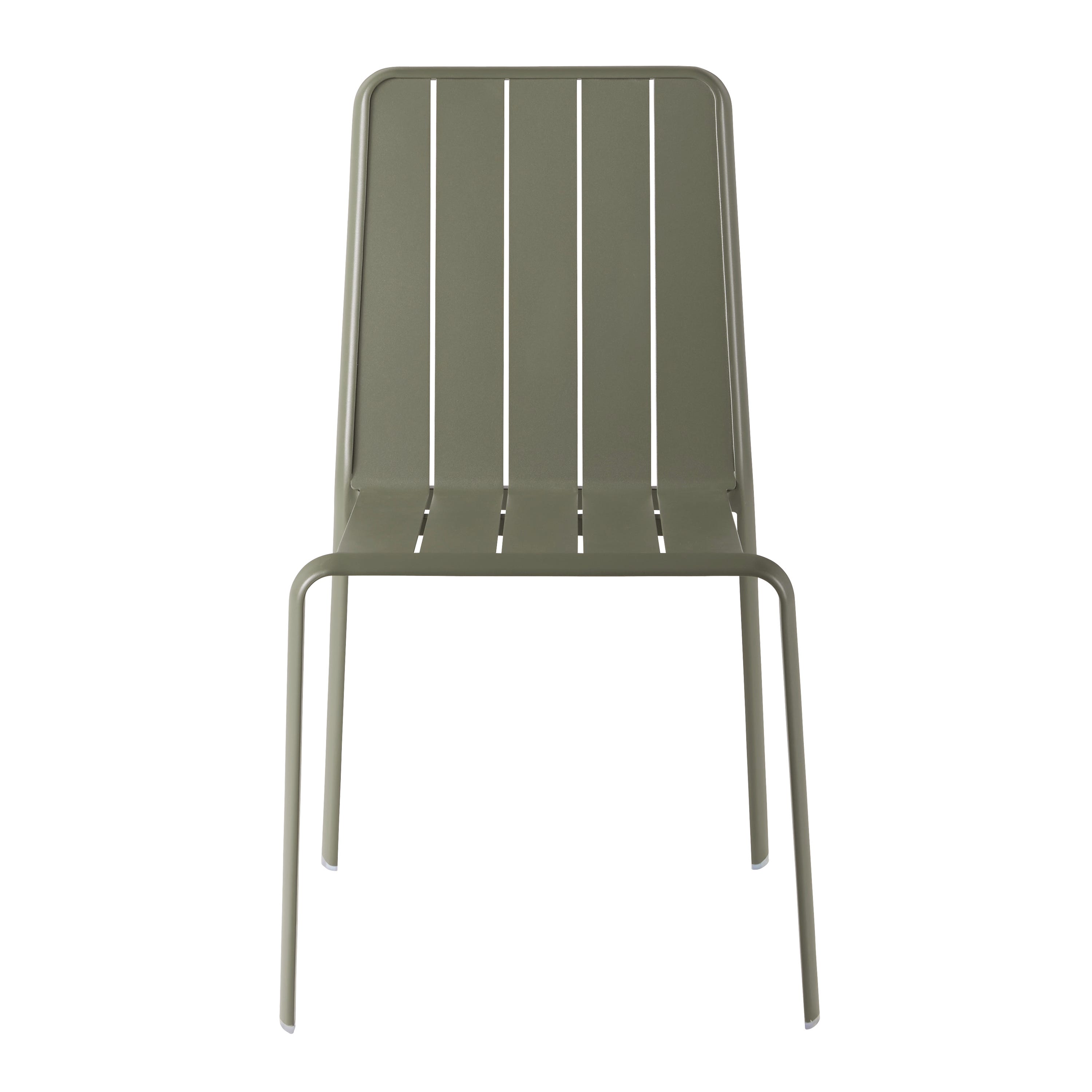 Krzesło ogrodowe bez podłokietników NATERIAL Idaho z aluminium w kolorze zielonym
