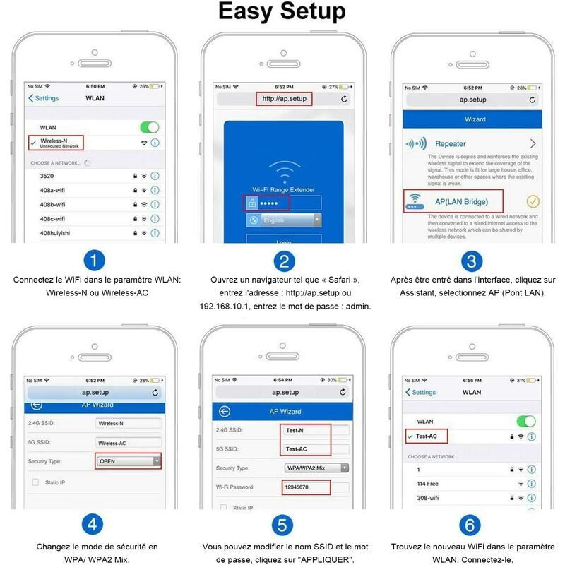Wavlink AC600 Amplificateur WiFi/Repeteur WiFi Puissant Exterieur en Charge Poe/Dual-Band 2.4+5G/2 Antenne WiFi Longue Portée - 7