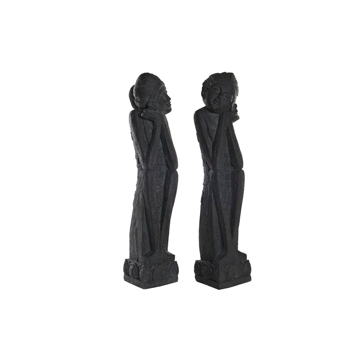 Figura decorativa dkd home decor 21 x 20 x 97,5 cm magnesio (2 unidades)
