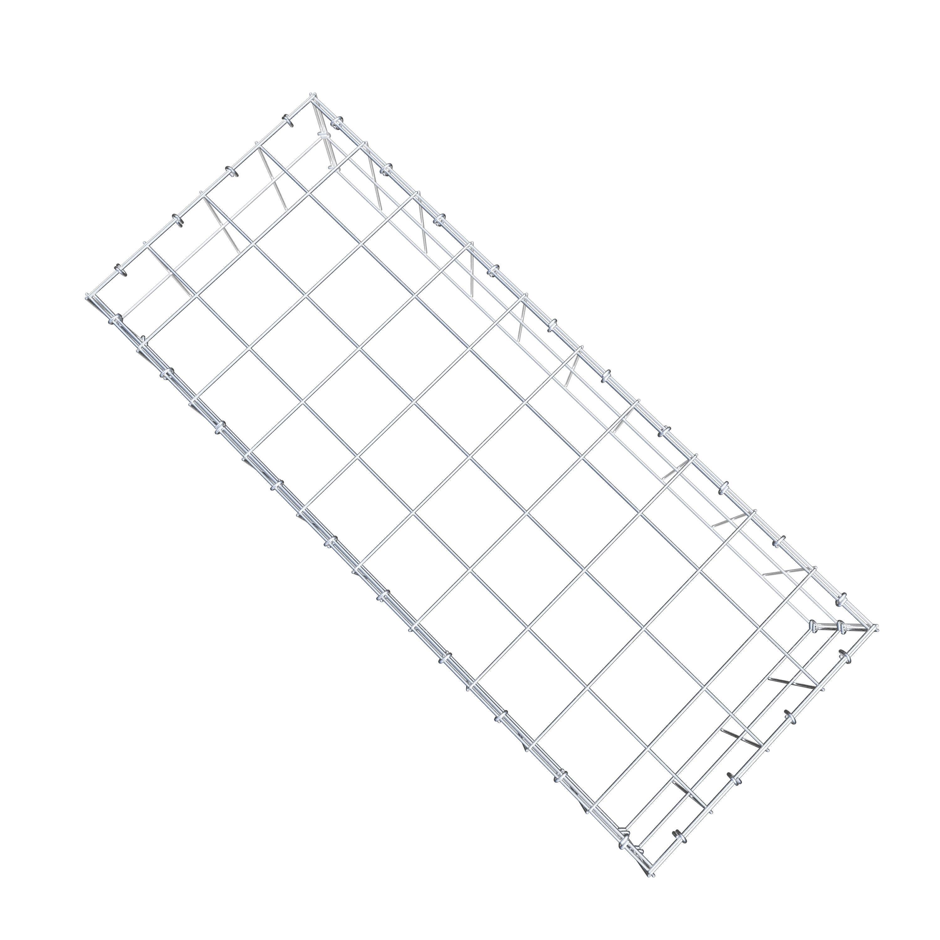 Gavión para apilar en acero galvanizado 100x20x40cm (LxAxP), malla 10 x 10cm, Anillo en C, sin rejilla inferior - 8