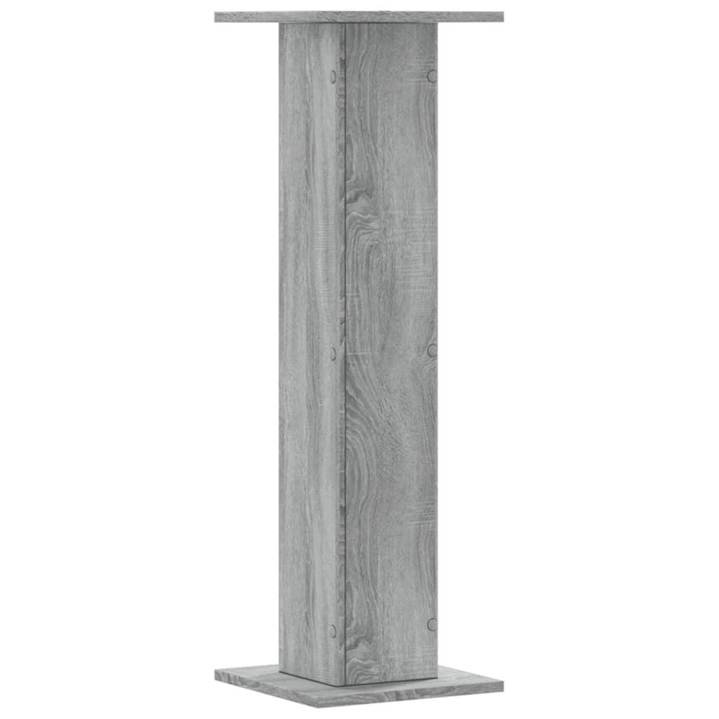 Supports pour plantes, 2 pièces, gris, en panneau de bois, pour le jardin - 6