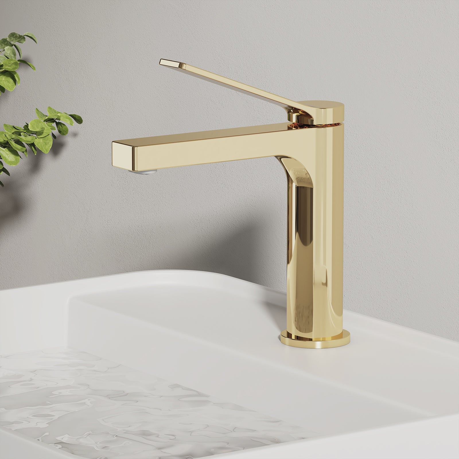 EMKE Bateria umywalkowa złoto szampańskie 19.5 cm