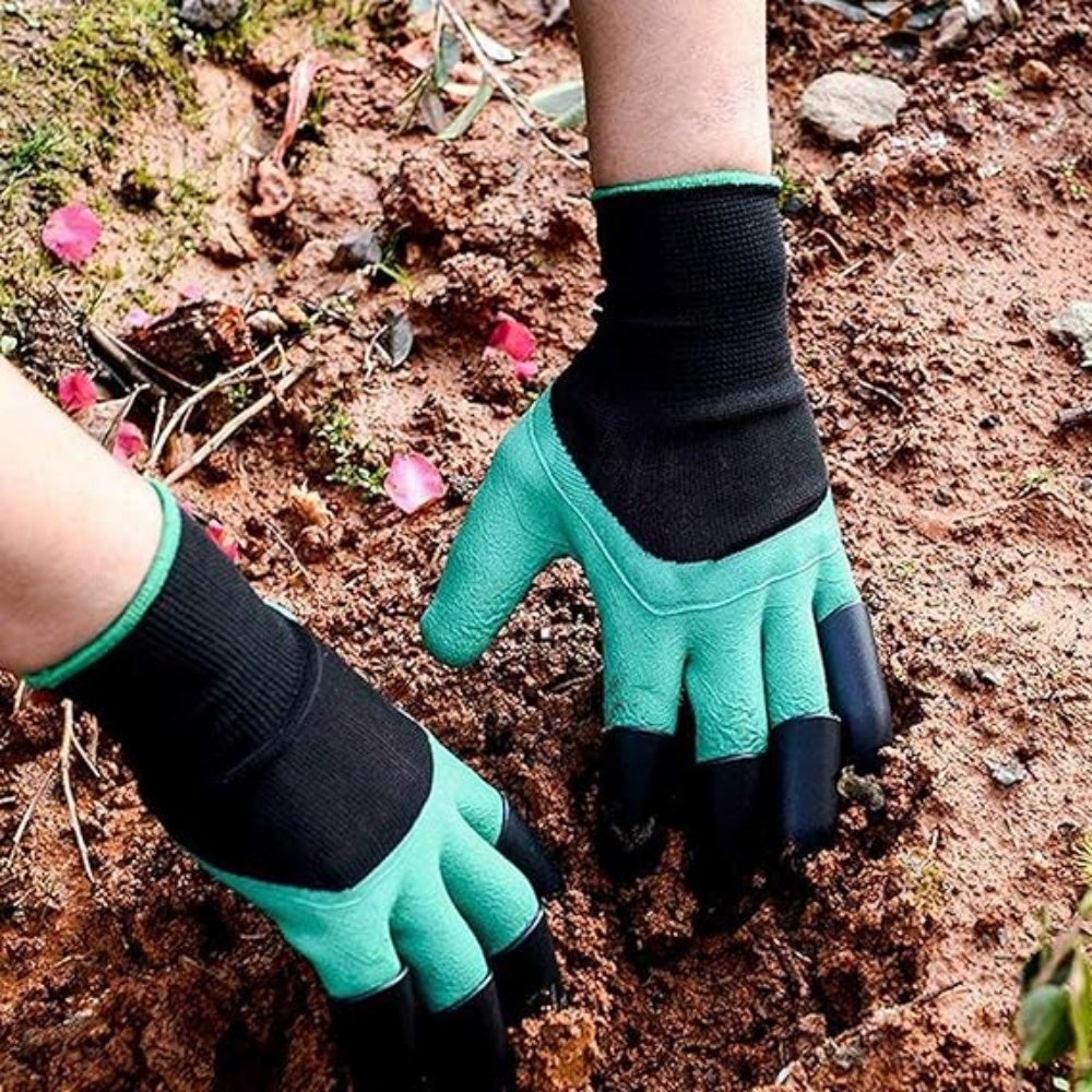 2 paires de gants de jardinage pour la plantation, gants de jardinage griffes pour femme - 7