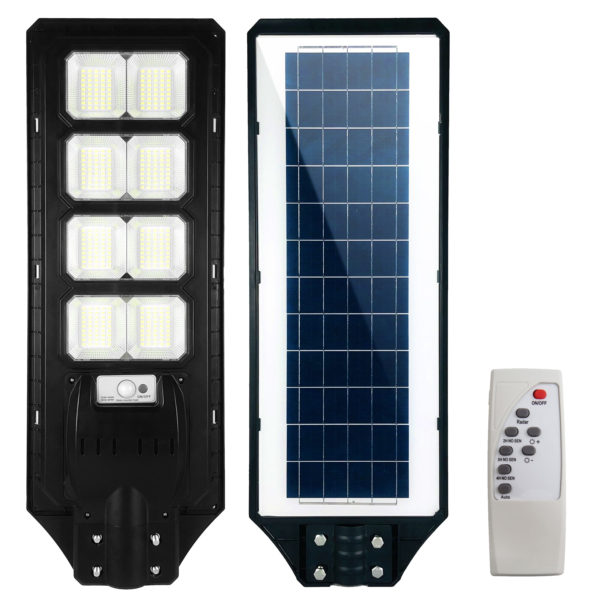 Lampa LED solarna uliczna 400W 72cm IP65 6000K zimna biel PIR pilot czarna MasterLED