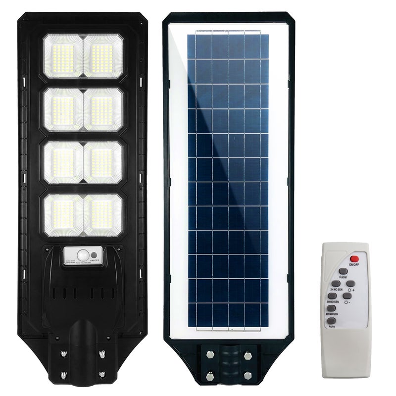 Lampa LED solarna uliczna 400W 72cm IP65 6000K zimna biel PIR pilot czarna MasterLED