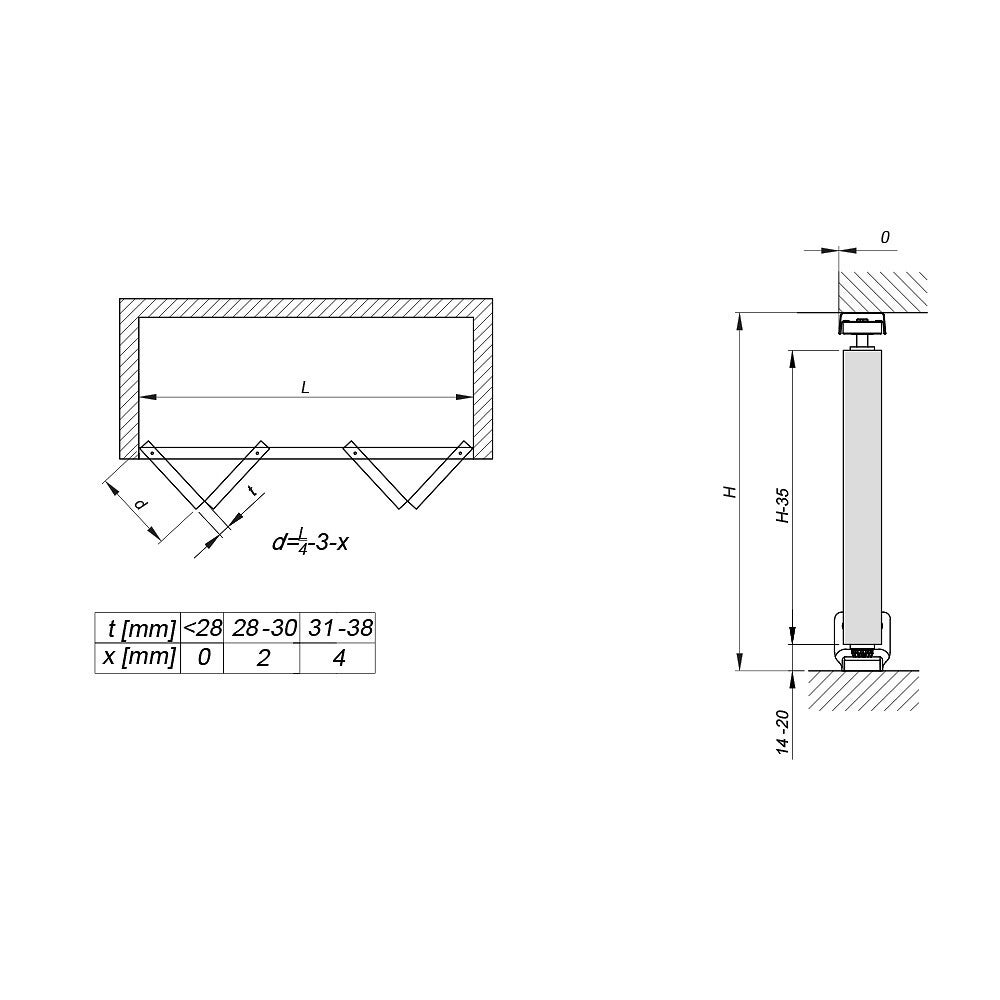 Système coulissant pliant SLID'UP 200 pour porte de placard 4 panneaux - rail 1822 mm - 14 kg - 5